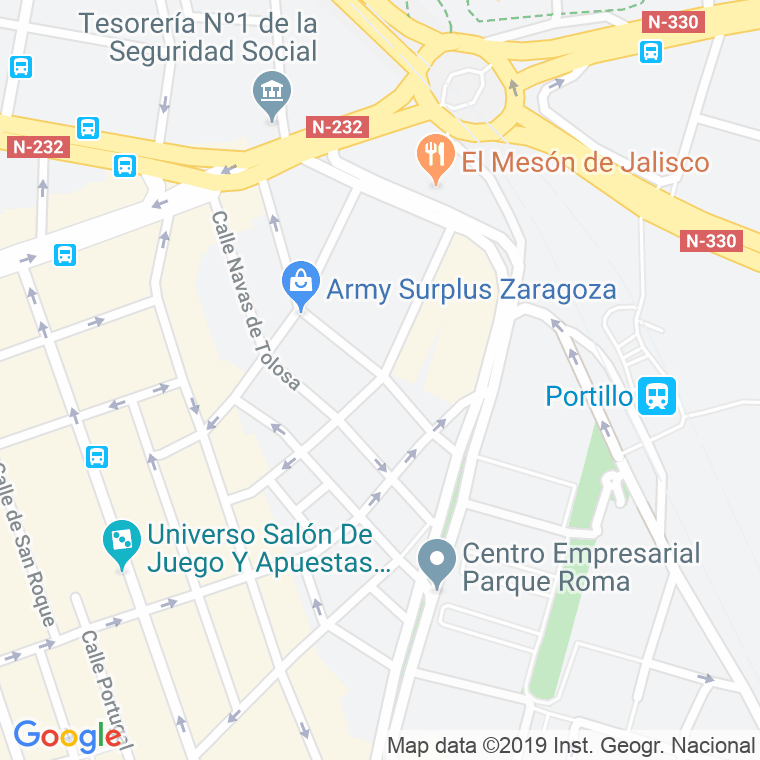 Código Postal calle Tenor Gayarre en Zaragoza