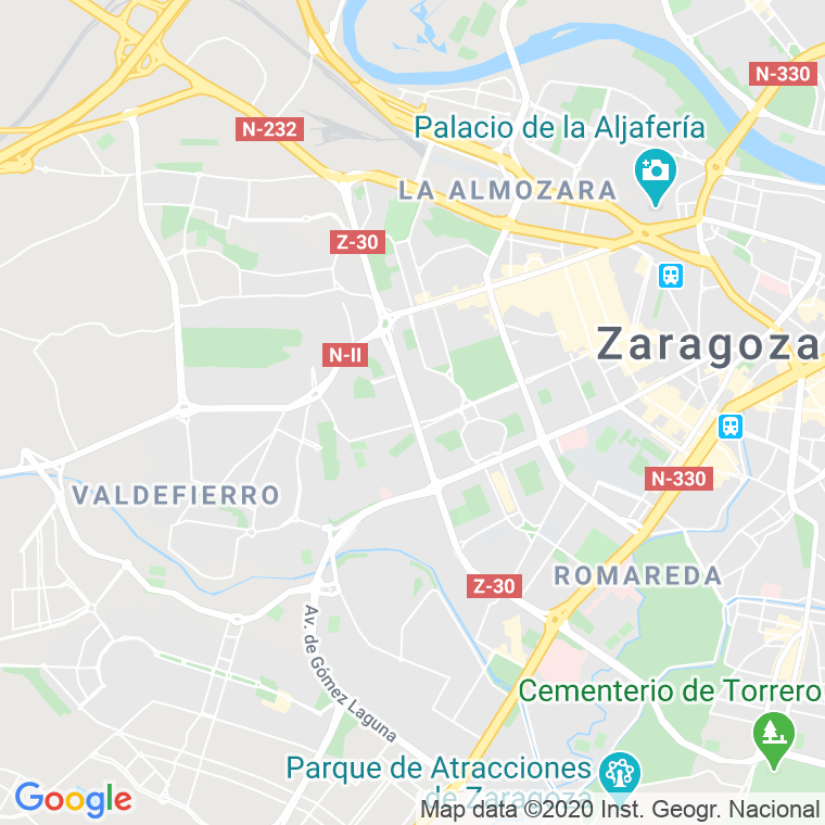 Código Postal calle Hispanidad, via (Impares Del 87 Al Final) en Zaragoza