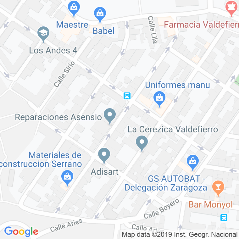 Código Postal calle Benerice en Zaragoza