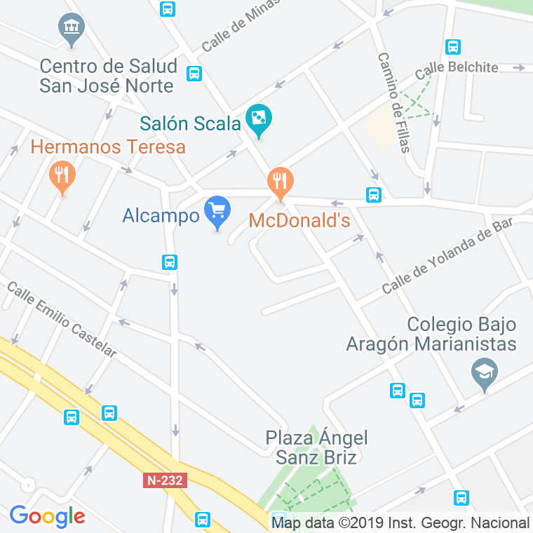Código Postal calle Utrillas en Zaragoza