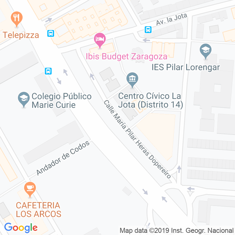 Código Postal calle Maria Pilar De Las Heras Dopereiro en Zaragoza