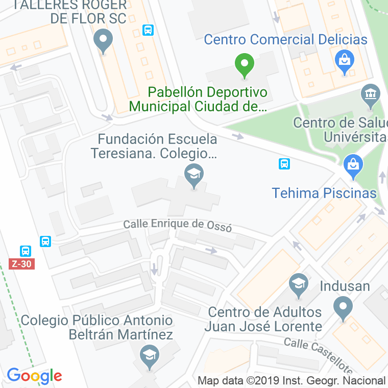 Código Postal calle Enrique De Osso en Zaragoza