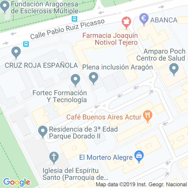 Código Postal calle Joaquin Zamora Sarrate en Zaragoza