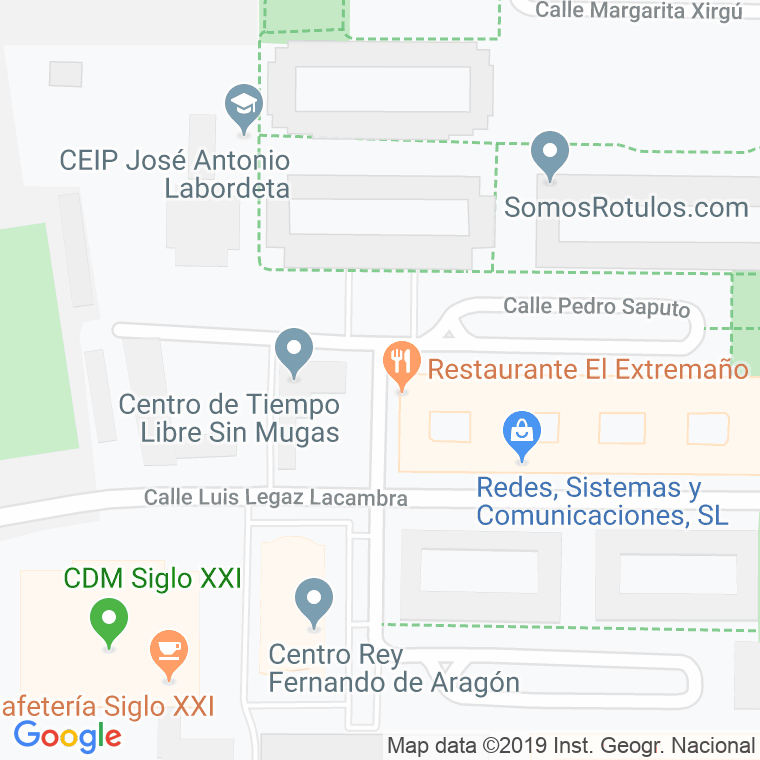 Código Postal calle Pedro Saputo en Zaragoza