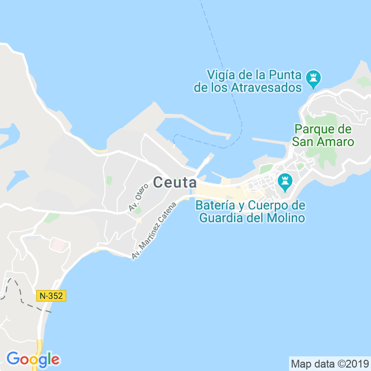 Código Postal calle Comandante Ayuso, glorieta en Ceuta