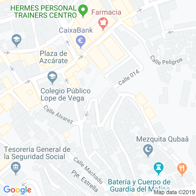 Código Postal calle Diamante, pasaje en Ceuta
