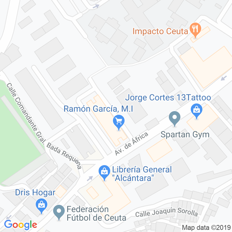 Código Postal calle Don Juan, patio en Ceuta