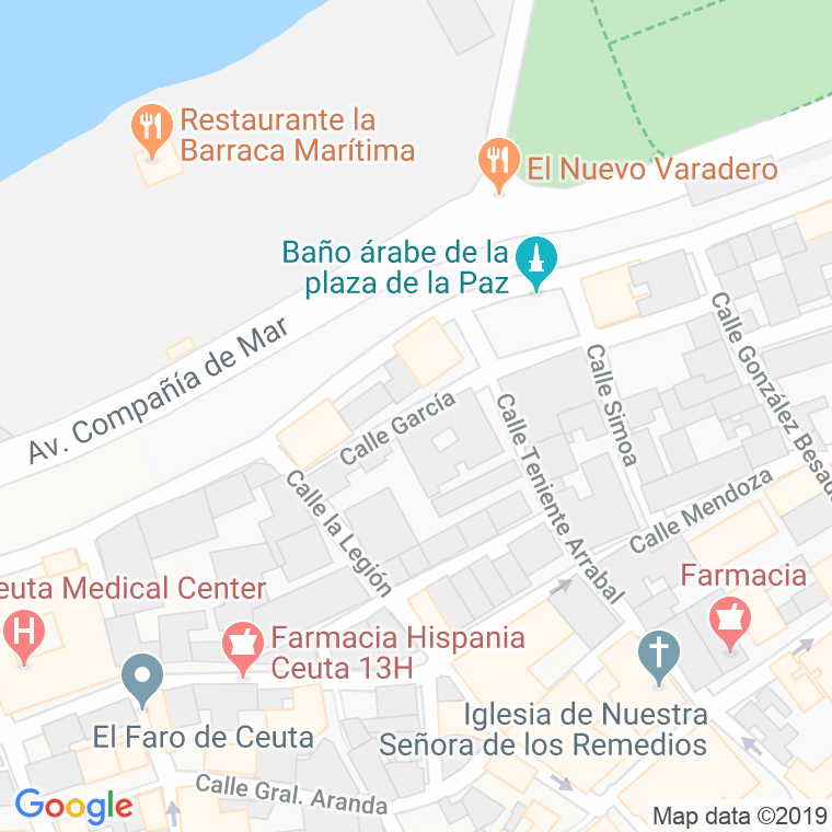 Código Postal calle Garcia en Ceuta