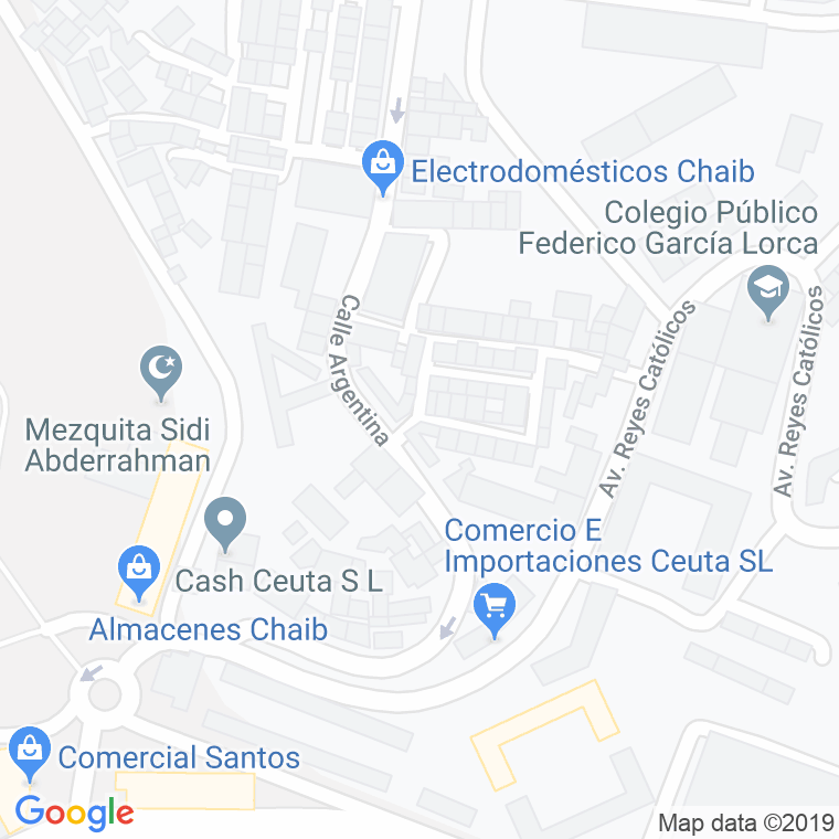 Código Postal calle Barriada Doce De Diciembre en Ceuta