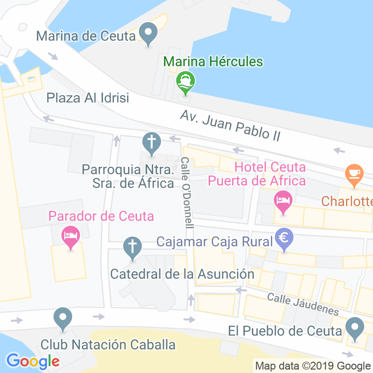 Código Postal calle Barriada O'donnell en Ceuta