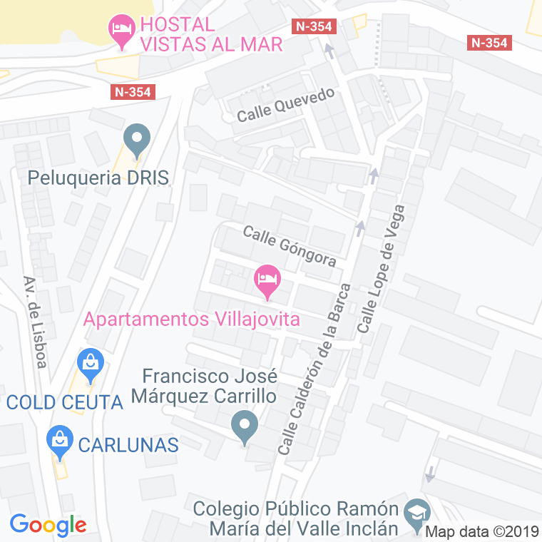 Código Postal calle Benavente en Ceuta