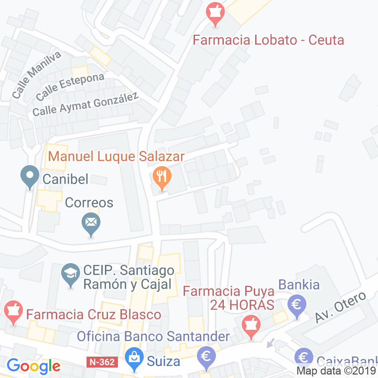 Código Postal calle Bolivia en Ceuta