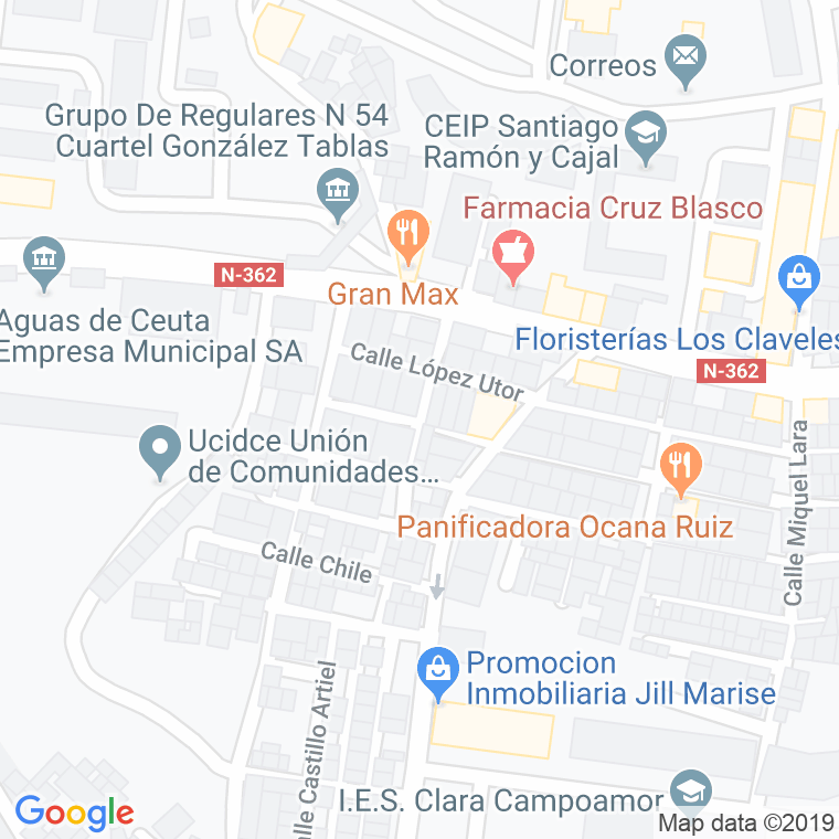 Código Postal calle Buendia Ruiz en Ceuta