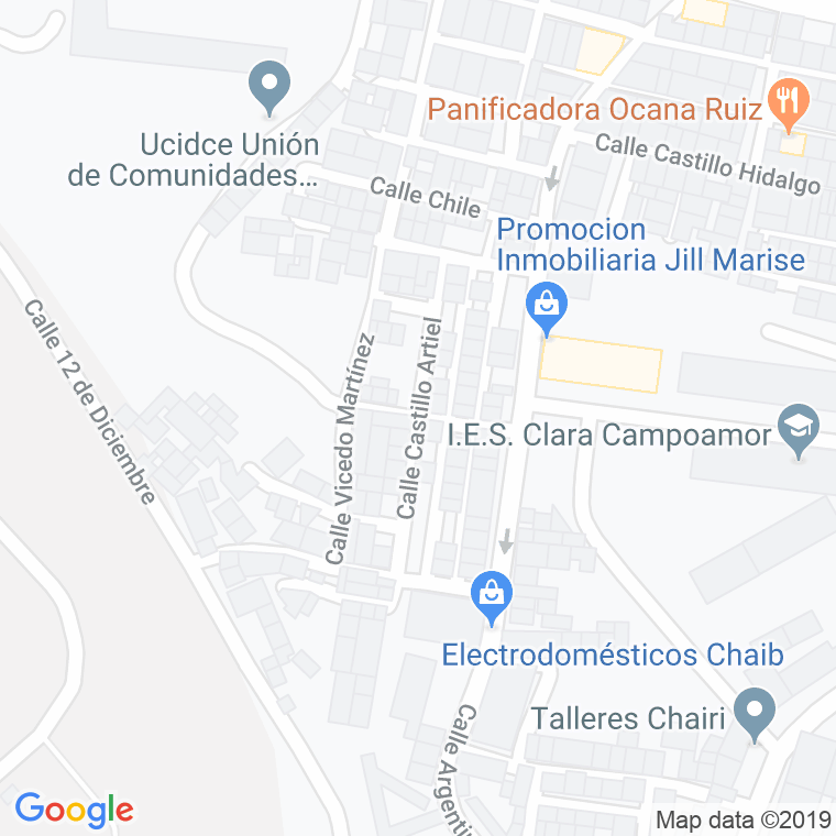 Código Postal calle Castillo Artiel en Ceuta