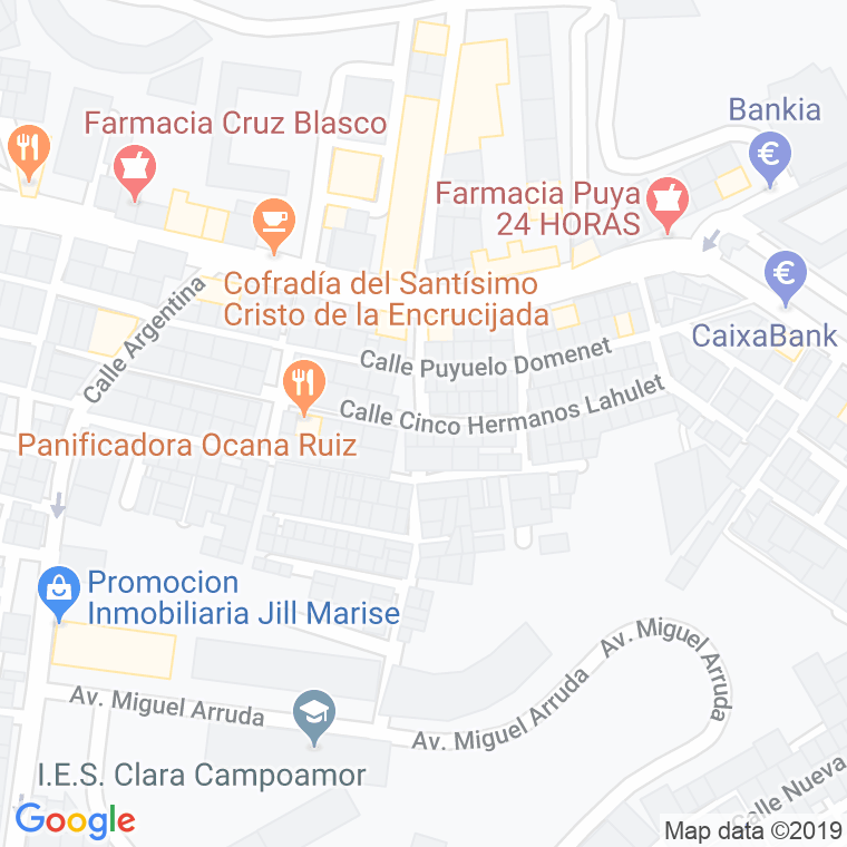 Código Postal calle Cinco Hermanos Lahulet en Ceuta