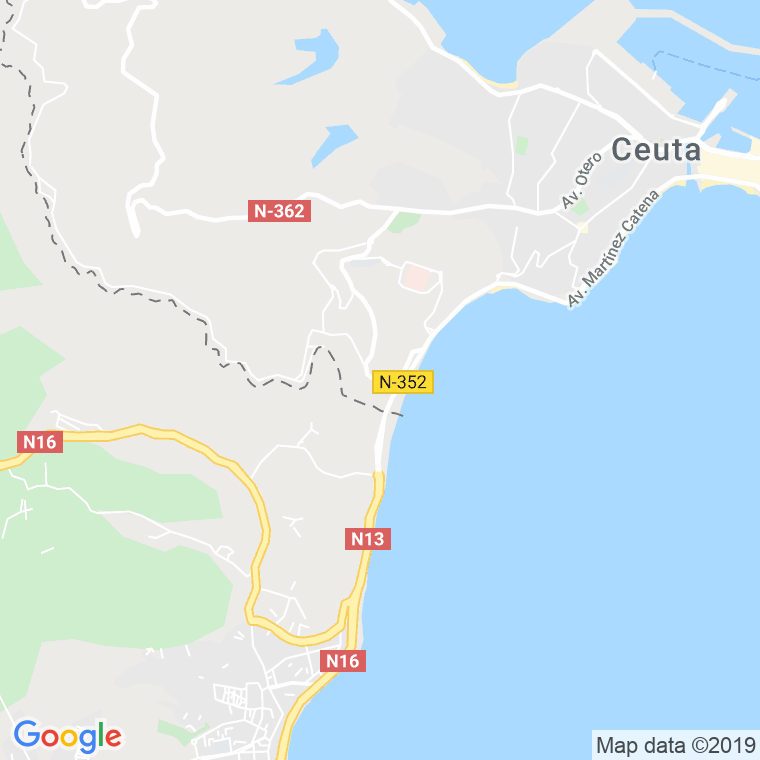 Código Postal calle Central (Principe) en Ceuta