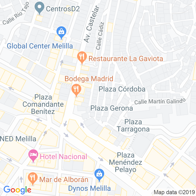 Código Postal calle Echegaray en Melilla
