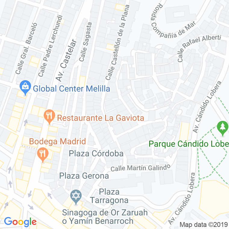Código Postal calle Jose Bergamin en Melilla