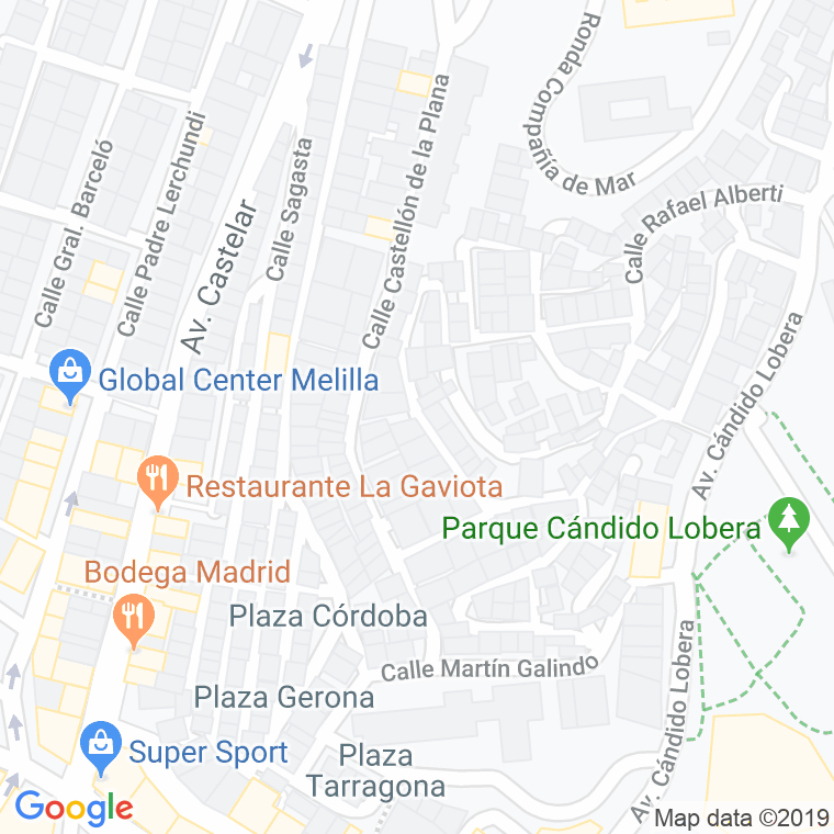 Código Postal calle Pablo Neruda en Melilla