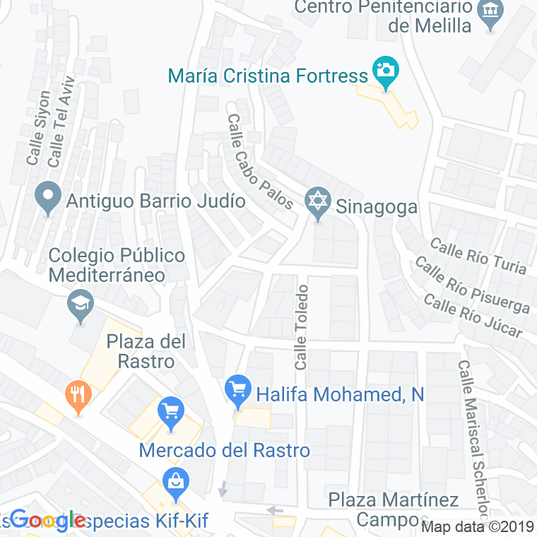 Código Postal calle General Ricardo en Melilla