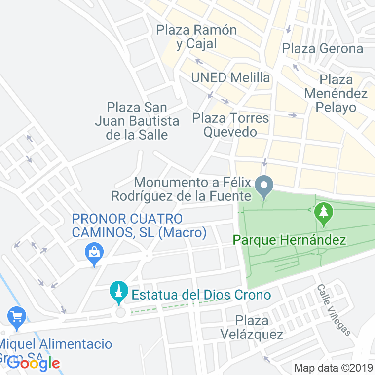 Código Postal calle Reyes Catolicos   (Impares Del 1 Al 5)  (Pares Del 2 Al 12) en Melilla