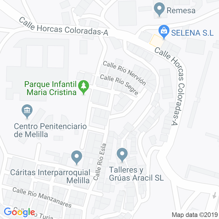 Código Postal calle Rio Guadalete en Melilla