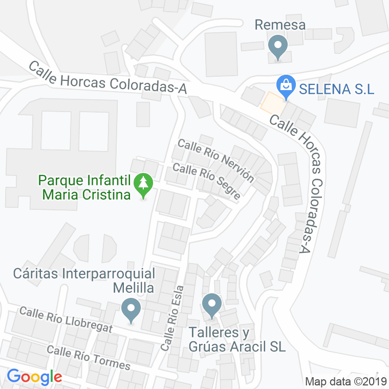 Código Postal calle Rio Guadalhorce en Melilla