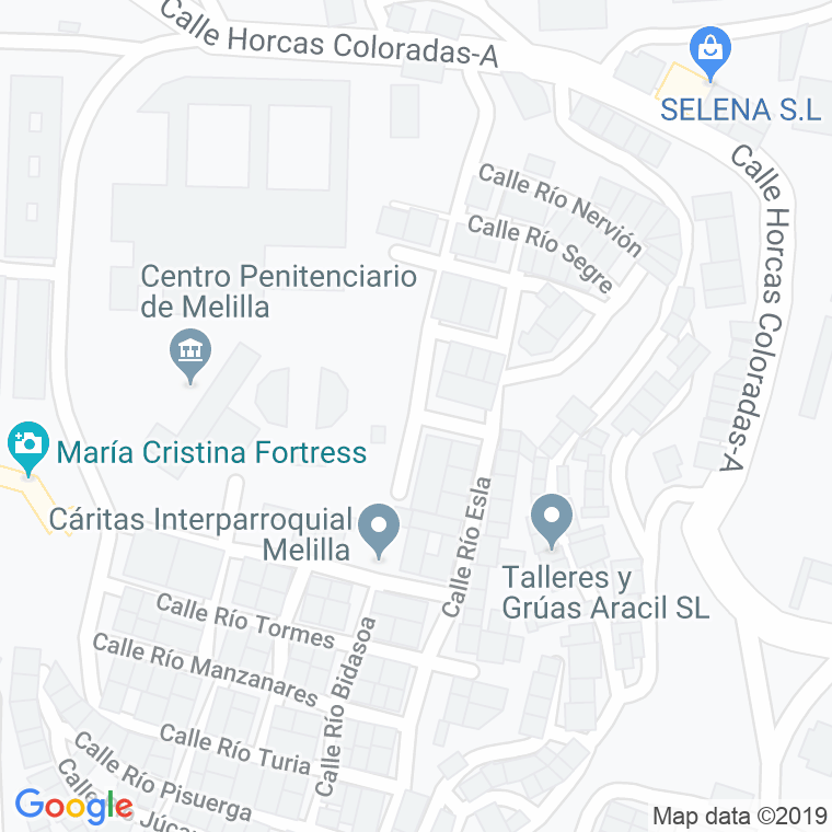 Código Postal calle Rio Sil en Melilla