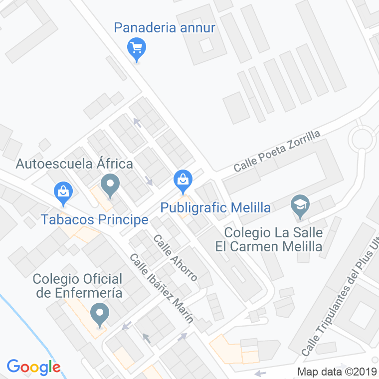 Código Postal calle Capitan Guiloche en Melilla