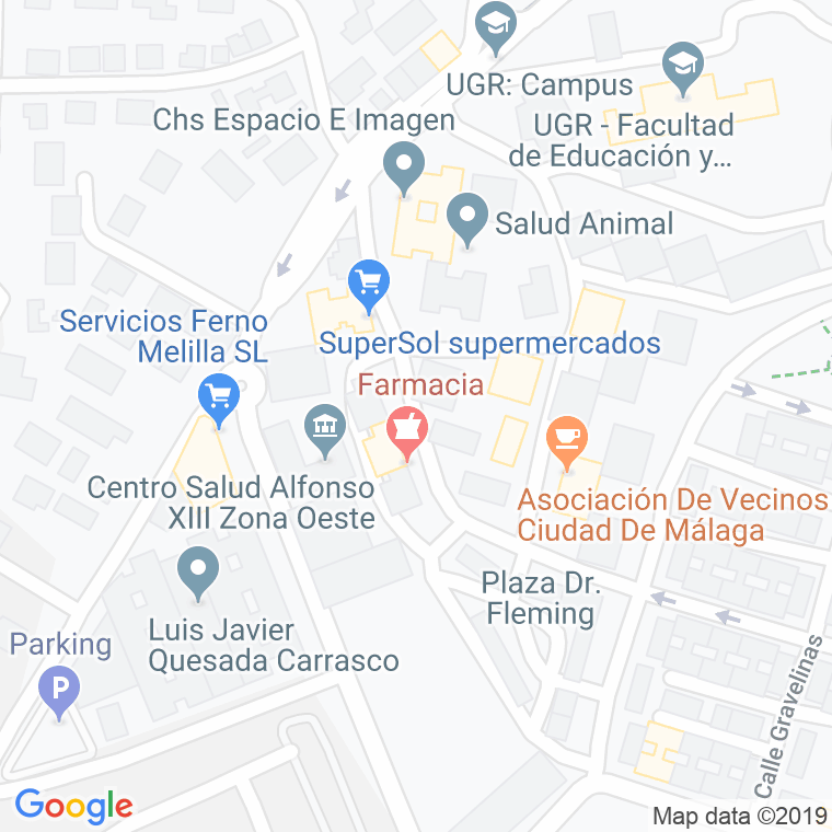 Código Postal calle Madrid, avenida en Melilla