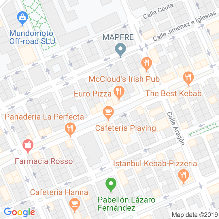 Código Postal calle Bilbao en Melilla