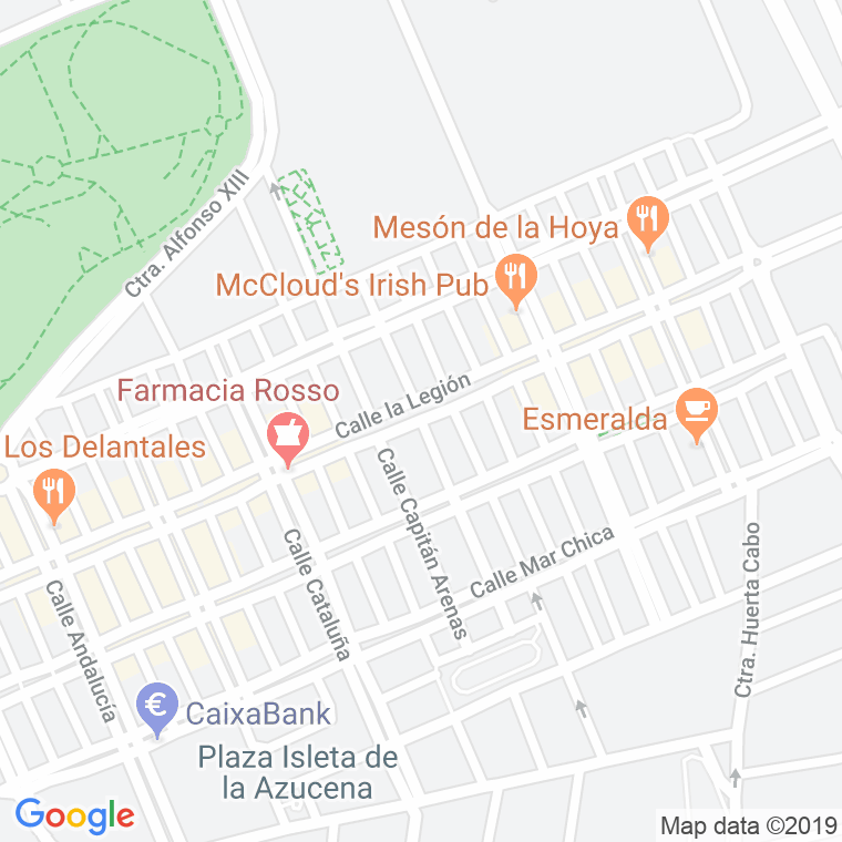 Código Postal calle Coronel Cebollinos en Melilla