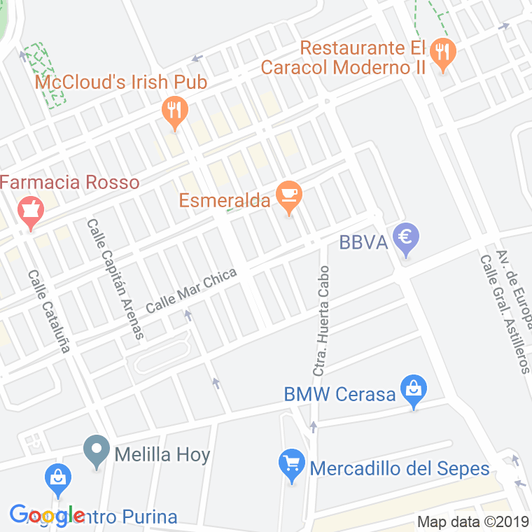 Código Postal calle Doña Marina en Melilla