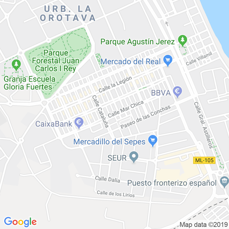 Código Postal calle Mar Chica en Melilla
