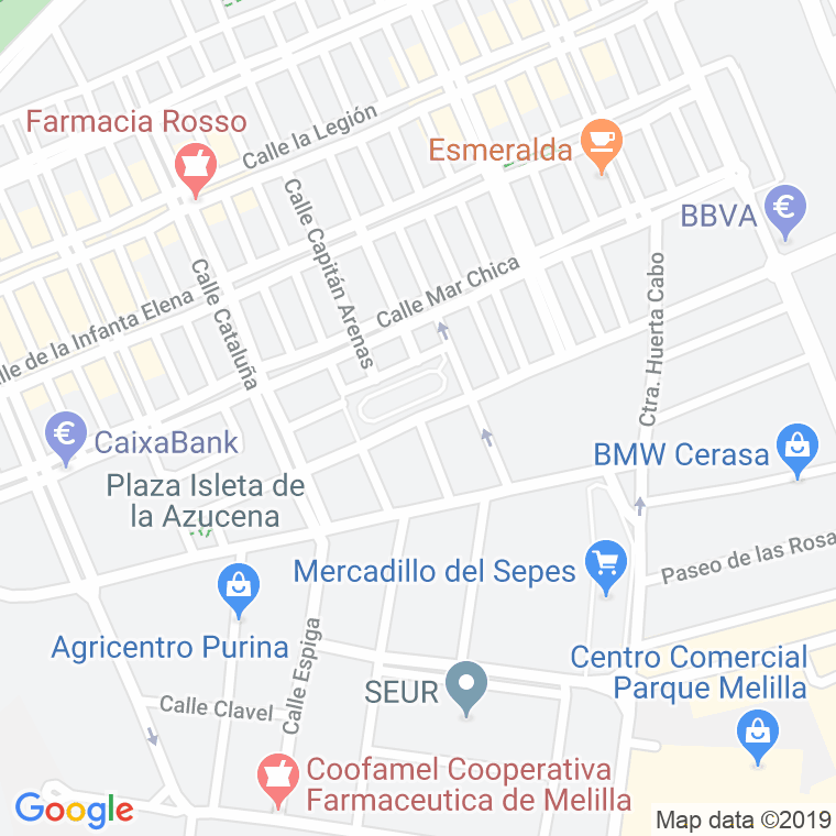 Código Postal calle Vieira en Melilla
