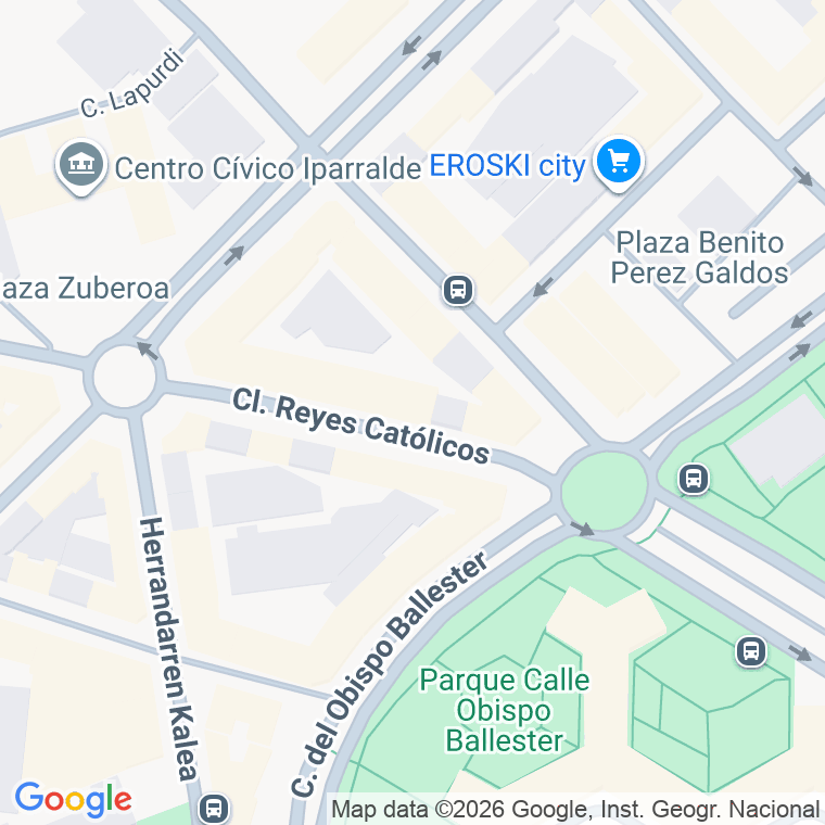 Código postal de Reyes Catolicos   (impares del 15 al Final)  (pares del 2 al Final) en Vitoria-gasteiz