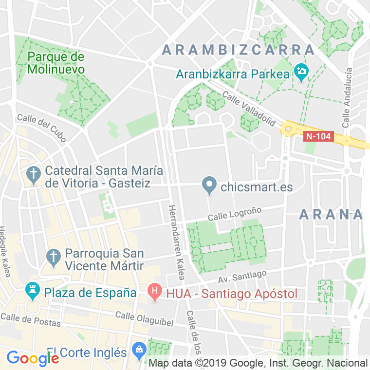 Código Postal calle Arana en Vitoria-Gasteiz