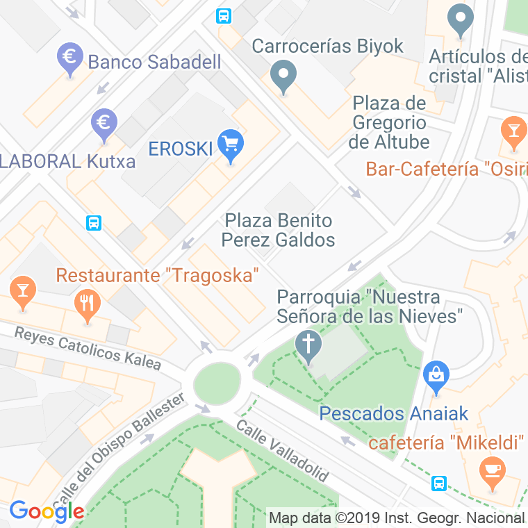 Código Postal calle Benito Perez Galdos en Vitoria-Gasteiz