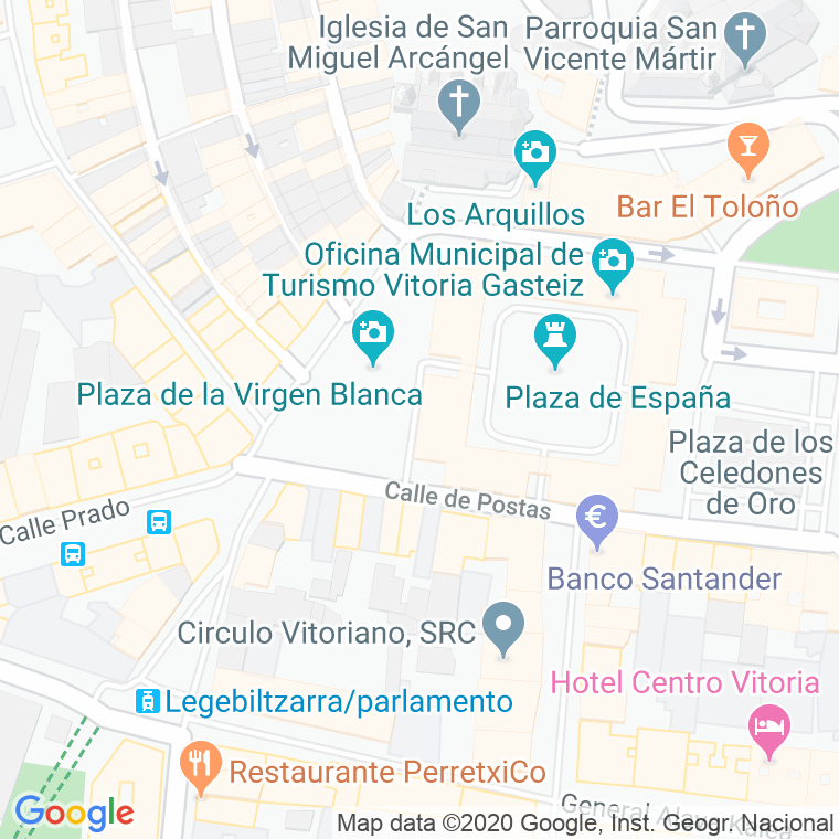 Código Postal calle Hospital, Del, plaza en Vitoria-Gasteiz