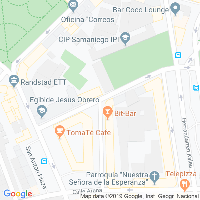 Código Postal calle Monseñor Estenaga en Vitoria-Gasteiz