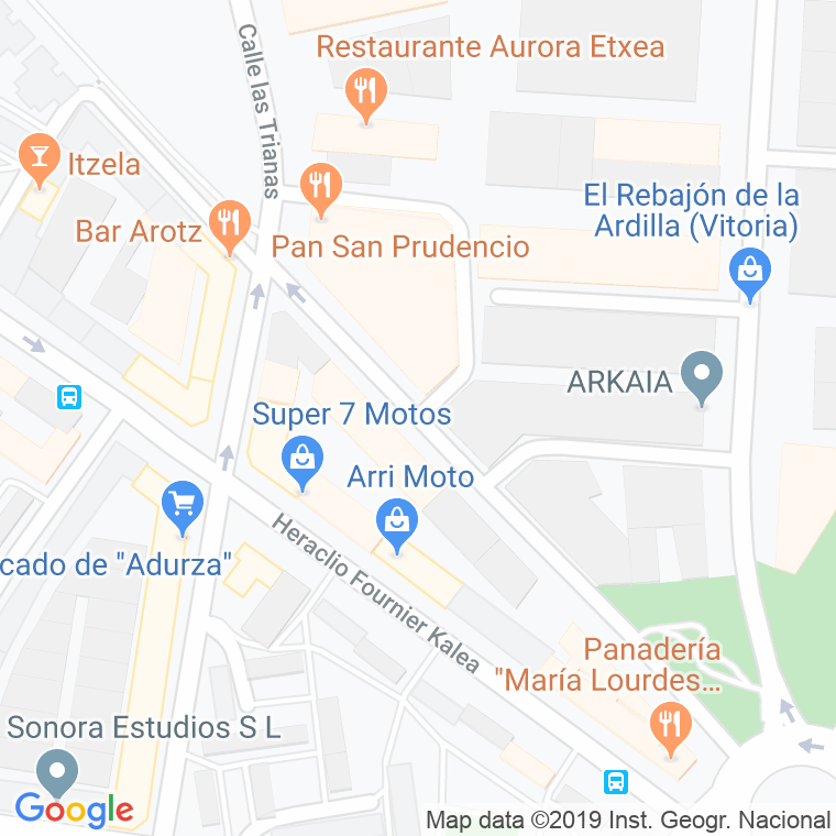 Código Postal calle Raimundo Olavide en Vitoria-Gasteiz