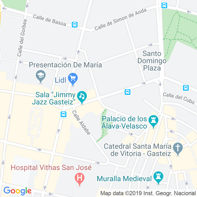 Código Postal calle Coronacion Virgen Blanca en Vitoria-Gasteiz