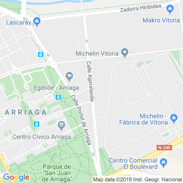 Código Postal calle Agirrelanda en Vitoria-Gasteiz