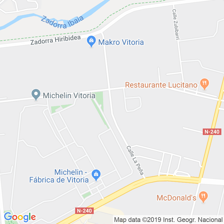 Código Postal calle Peña, La en Vitoria-Gasteiz
