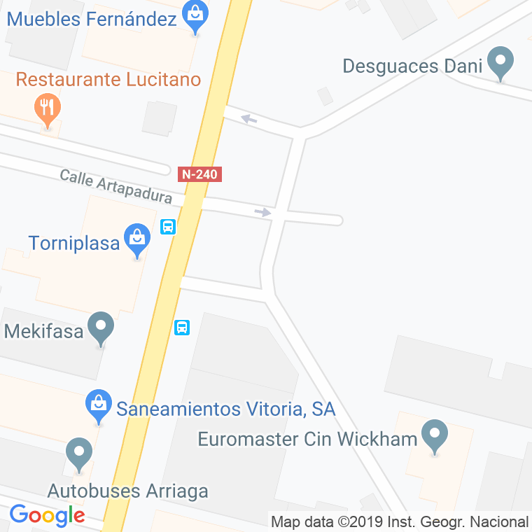 Código Postal calle Rio De Santo Tomas, plaza en Vitoria-Gasteiz