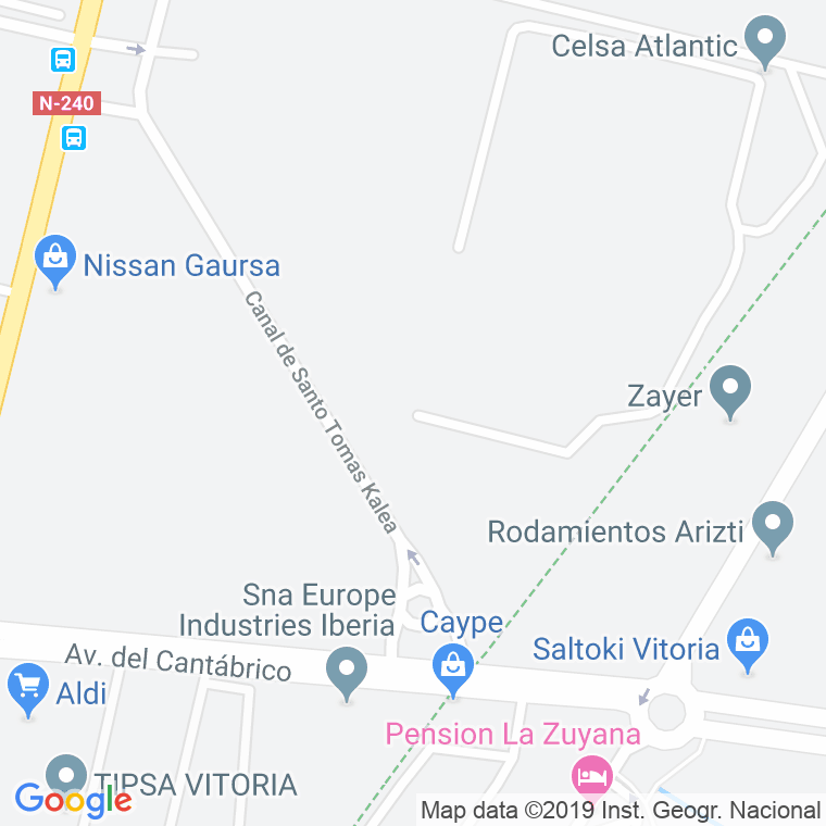 Código Postal calle Santo Tomas, canal en Vitoria-Gasteiz