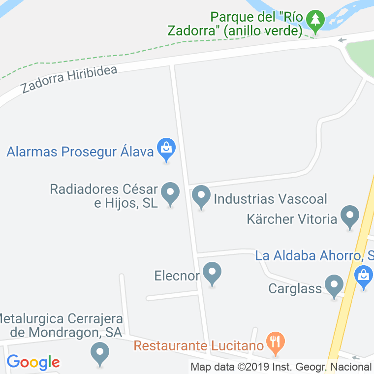 Código Postal calle Zubibarri en Vitoria-Gasteiz