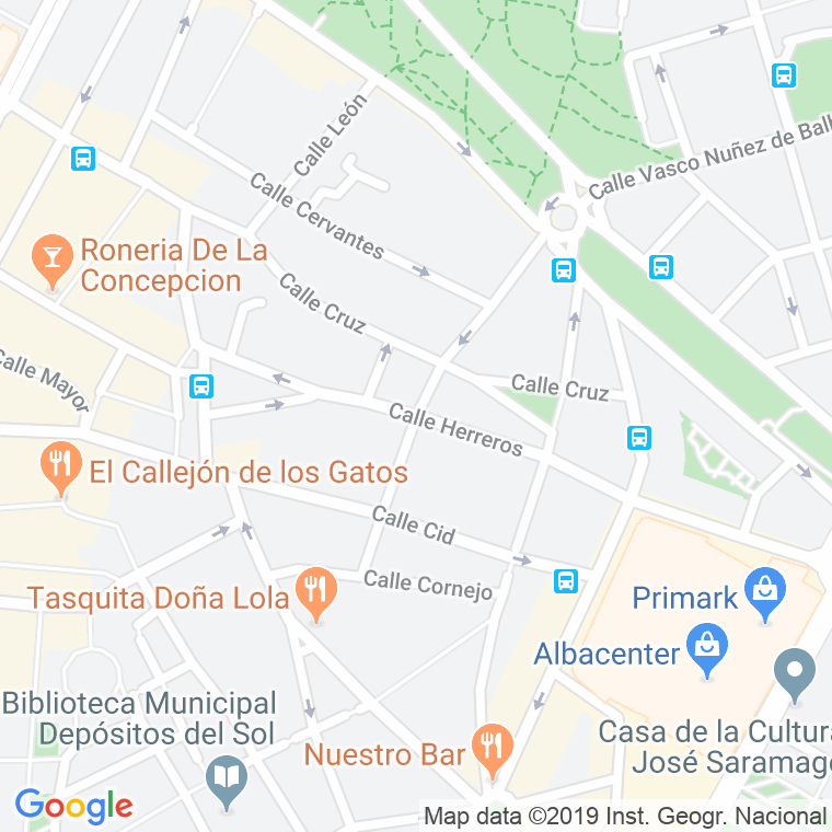 Código Postal calle Herreros en Albacete