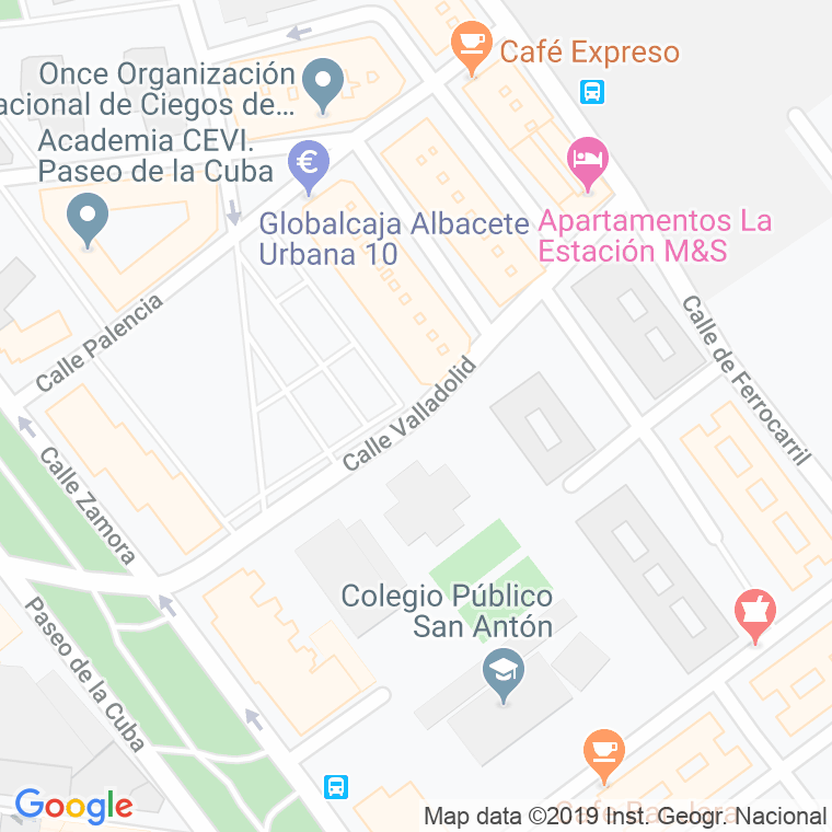 Código Postal calle Valladolid en Albacete