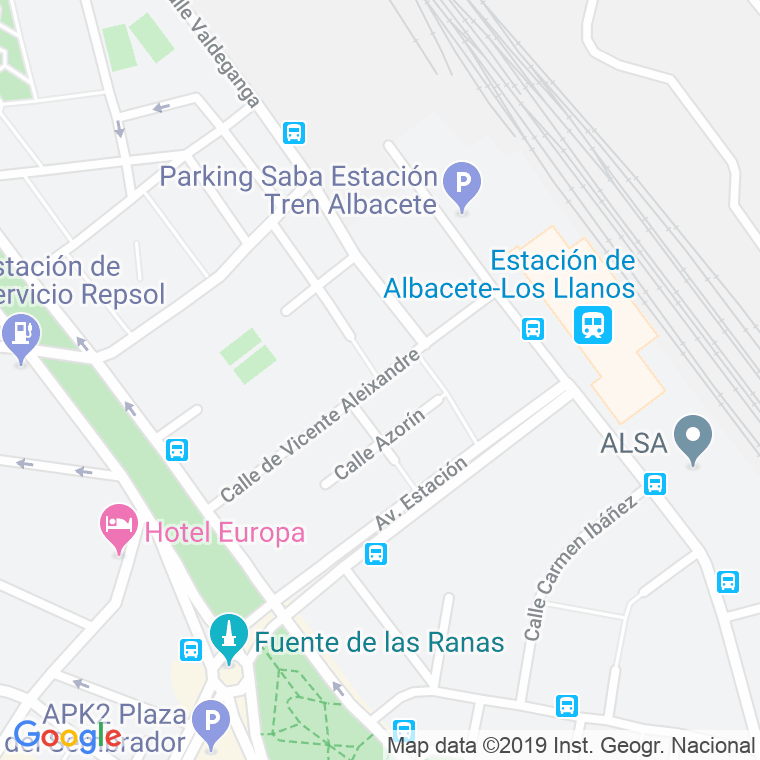 Código Postal calle Vicente Aleixandre en Albacete